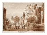 The Muro Torto, and Foundations of the Gardens of Domitian, 1833 Giclee Print by Agostino Tofanelli