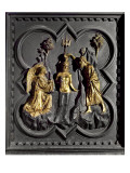The Baptism of Christ, Panel from the South Doors of the Baptistry Giclee Print by Andrea Pisano