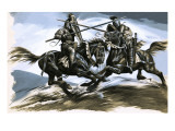 Roland and Oliver, the Warrior Friends, 1962 Giclee Print by Ron Embleton