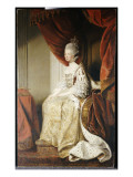 Portrait of Queen Charlotte, Full Length, Seated in Robes of State Giclee Print by Joshua Reynolds