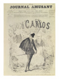 Front Page of 'Le Journal Amusant', with a Caricature of Don Carlos Giclee Print by Arjou Henri Darfou