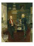 Bismarck with Emperor Wilhelm I in a Room in the Unter Den Linden Palace, Berlin Giclee Print by Konrad Siemenroth