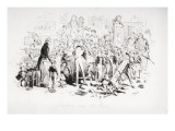 Steerforth and Mr. Mell, Illustration from 'David Copperfield' by Charles Dickens Giclee-trykk av Hablot Knight Browne Steerforth and Mr. Mell, Illustration from 'David Copperfield' by Charles Dickens Giclee-trykk av Hablot Knight Browne