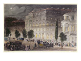 View of the Boulevard Des Italiens, Engraved by E. Radclyffe, C.1840-50 Giclee Print by Eugene-Louis Lami
