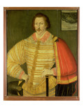 Portrait of a Gentleman, Thought to Be Thought to Be Thomas Cavendish Giclee-trykk av John Bettes the Younger