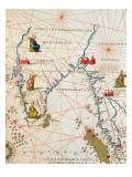 India and Malaysia, from an Atlas of the World in 33 Maps, Venice, 1st September 1553 Giclee Print by Battista Agnese