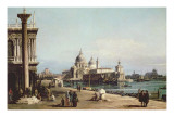 The Piazzetta Venice, Looking Towards the Dogana and Santa Maria Della Salute reproduction procédé giclée par Bernardo Bellotto