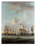 The Battle of Dogger Bank, Showing the `Holland' at the Rear of the Dutch Line Giclee Print by Engel Hoogerheyden