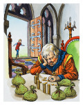 Giant Counting Money in His Castle, Illustration from 'Jack and the Beanstalk', 1969 Giclee Print by English School 
