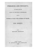 Titlepage to 'Progress and Poverty' by Henry George, Published in 1880 Giclee Print by American School 
