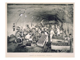 Sealing the Bottled Champagne, from 'Le France Vinicole', Pub. by Moet and Chandon, Epernay Giclee Print by E.M. Choque