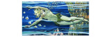 Boy Swimming, Illustration from 'The Water Babies' by Charles Kingsley Giclee Print by Jesus Blasco