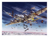 Lancaster Bomber Attacked by German Fighters Lámina giclée por Roy Cross Lancaster Bomber Attacked by German Fighters Lámina giclée por Roy Cross
