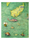 Iceland, from an Atlas of the World in 33 Maps, Venice, 1st September 1553 Giclee Print by Battista Agnese