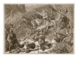 The 'Lady of the Mercians' Fighting the Welsh Reproduction procédé giclée par Edouard Zier