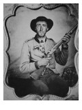 Unknown Confederate Soldier Posing in Photographer's Studio Giclee Print by American Photographer 