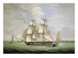 An Armed Merchantman and Other Shipping on the River Mersey Off Liverpool Giclee Print by Joseph Jenkinson