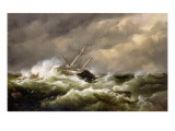 Rescue on the Goodwin Sands by the North Deal Lifeboat Giclee Print by Edward William Cooke