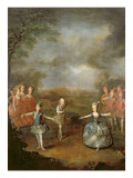 Marie Antoinette and Her Sisters in 'Il Trionfo Dell' Amore, Performed on 25th January reproduction procédé giclée par Johann Georg Weikert