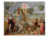 Allegory of the Turkish Wars: the Battle of Hermannstadt Giclee Print by Hans von Aachen