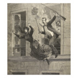 The Jacob Road Affair, Paris, from 'Le Petit Parisien', 12th July 1891 Lámina giclée por Beltrand and Clair-Guyot, E. Dete