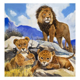 Mother's Gone A-Hunting, from 'Focus on Baby Animals' reproduction procédé giclée par G. W Backhouse
