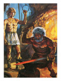 Sigurd Watches Regin as He Forges the Wonderful Sword, Gramr reproduction procédé giclée par Alberto Salinas