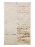 First Draft of the Constitution of the United States, 1787 Reproduction procédé giclée par American School 