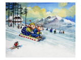 The Town Mouse and the Country Mouse, from 'Once Upon a Time' reproduction procédé giclée par Mendoza 