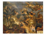 View of the King Taking Maastricht in Thirteen Days in 1673 and the Passage on the Rhine Giclee Print by Charles Le Brun