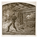 The Capture of Booth, the Slayer of Lincoln, from a Book Pub. 1896 Reproduction procédé giclée par Alfred Rudolf Waud
