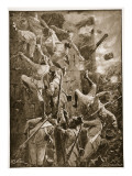 The 5th Division Storming by Escalade the Ramparts of San Vincente Giclee Print by William Barnes Wollen