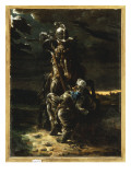 And in the First Career They Ran, the Elfin Knight Fell Horse and Man' Giclee Print by Daniel Maclise