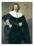 Portrait of Tieleman Roosterman, Three-Quarter Length, in a Black Doublet and Breeches Lámina giclée por Frans Hals Portrait of Tieleman Roosterman, Three-Quarter Length, in a Black Doublet and Breeches Lámina giclée por Frans Hals