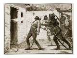 Death of Hodson, Illustration from 'Cassell's Illustrated History of England' Giclee Print by William Barnes Wollen