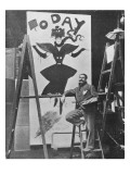 Dudley Hardy Painting a Poster for the Magazine Journal 'Today', C.1890S Lámina giclée por English Photographer Dudley Hardy Painting a Poster for the Magazine Journal 'Today', C.1890S Lámina giclée por English Photographer