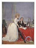 Lavoisier and His Wife, Copy by Boris Mestchersky reproduction procédé giclée par Jacques-Louis David