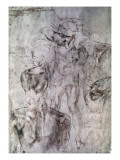 Various Studies, Verso of Study for David reproduction procédé giclée par Michelangelo Buonarroti 