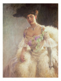 Portrait of a Lady in Evening Dress, 1903 Giclee-trykk av Hugo-Elias Bachmanssen