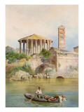 View of the Sbocco Della Cloaca Massima, Rome Giclee Print by Ettore Roesler Franz