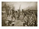 The Battle of Blenheim: Storming the Village Giclee Print by Richard Caton Woodville II