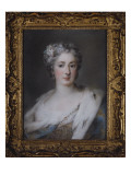 Portrait of a Lady in an Ermine-Trimmed Robe Giclee Print by Rosalba Carriera