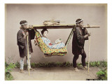 Japanese Geisha Being Carried in a Litter Giclee Print by Kusakabe Kimbei