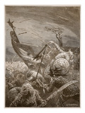 Death of Harold at the Battle of Hastings Giclee-trykk av Edward Frederick Brewtnall
