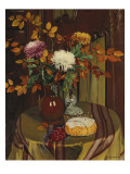 Chrysanthemums and Autumn Foliage, 1922 Giclee Print by Félix Vallotton