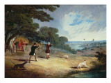 Partridge Shooting at Six Mile Bottom Giclee Print by John Frederick Herring Snr