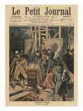 Winter in Paris, around the Brazier Giclee Print by French School 