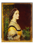 Portrait of a Lady, Head and Shoulders, 1860 reproduction procédé giclée par Frederick Augustus Sandys