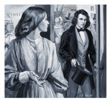 Elizabeth Siddal and Dante Gabriel Rossetti Giclee Print by Paul Rainer