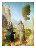 Temptation of Christ in the Wilderness Reproduction procédé giclée par Juan de Flandes